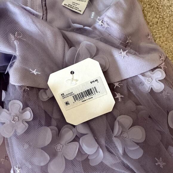NWT Altar'd State Lavender Aurora Floral Mesh Babydoll Dress Women's Size Small - Picture 7 of 7
